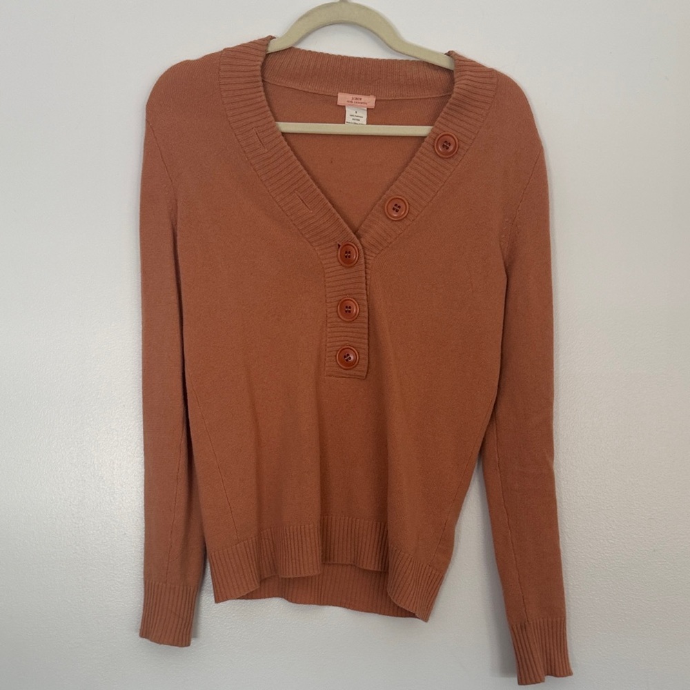 J. Crew Women's Henley Pullover - Rust
